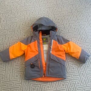 Orange and Gray Hooded Jacket